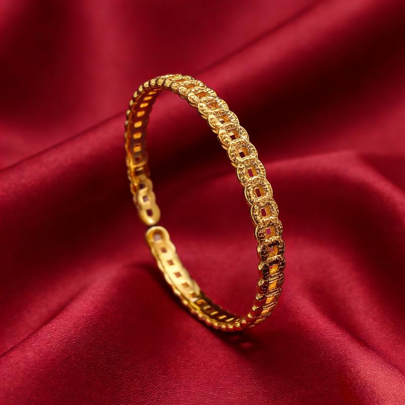 Exquisite 999 Silver Open Cuff Bracelet: Versatile Luxury Gift for Women, Perfect for Qixi Festival Thick White Copper Plated