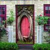 3D Tree Hole Wooden Door Door Sticker Self Adhesive Wallpaper  DIY Renovation Waterproof Poster Bedroom