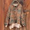 Women Floral Vintage Johnature Print Shirts Button Tops Autumn Chinese Style Turndown Collar Women Blouses