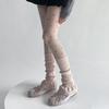 Ballet Style Knitted Foot Cover Y2K Women Leg Warmers Solid Color Lolita Boots Cover  Autumn/Winter