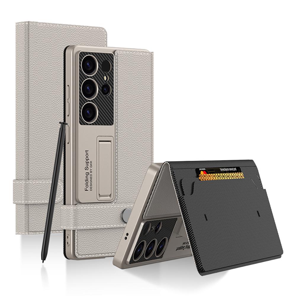 Custodia a libro in pelle con chiusura magnetica per Samsung Galaxy S25 Ultra Plus S24 Ultra Anti-caduta con Supporto