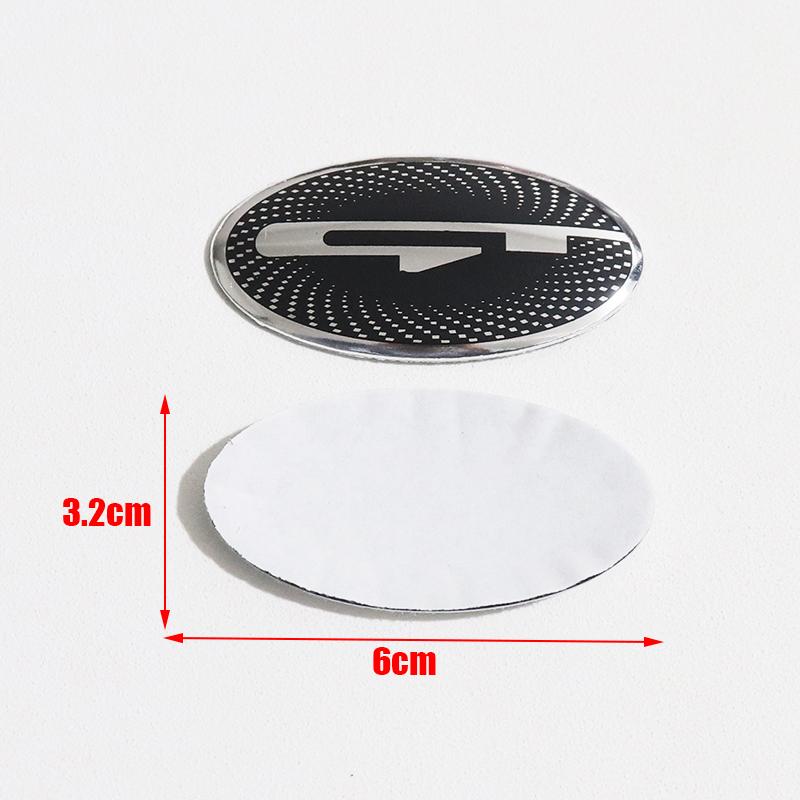 1Pc 3D Aluminium Car Steering Wheel Center Emblem Badge Sticker Decal for K2 K3 K5 KX5 GT Forte Rio Optima Sorento Accessories