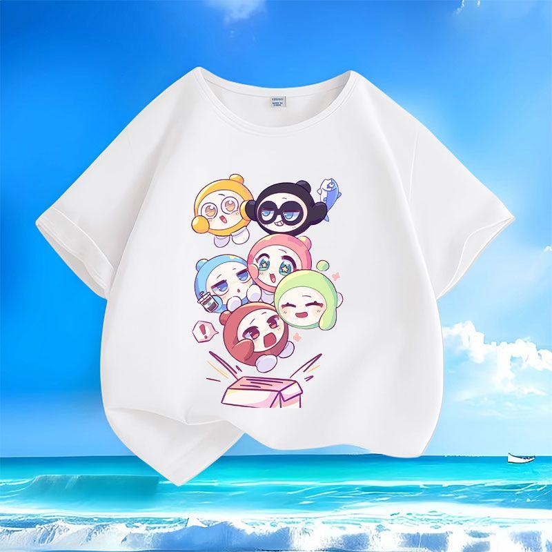 Children's Fashionable and Cute T-shirts, Loose Tops for Boys and Girls in Summer
