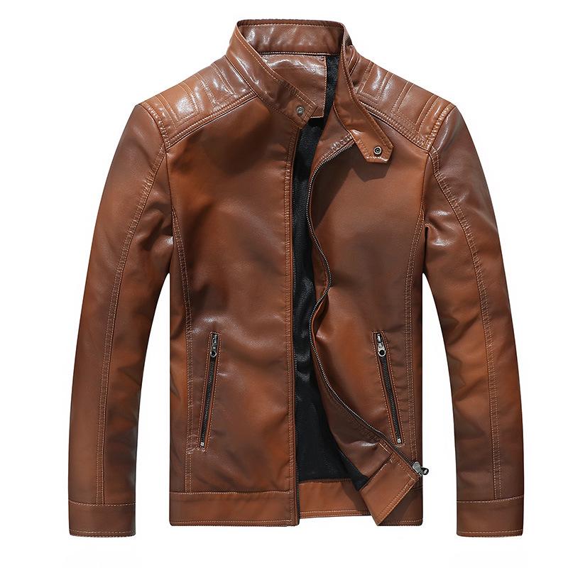 lightweight faux leather jacket