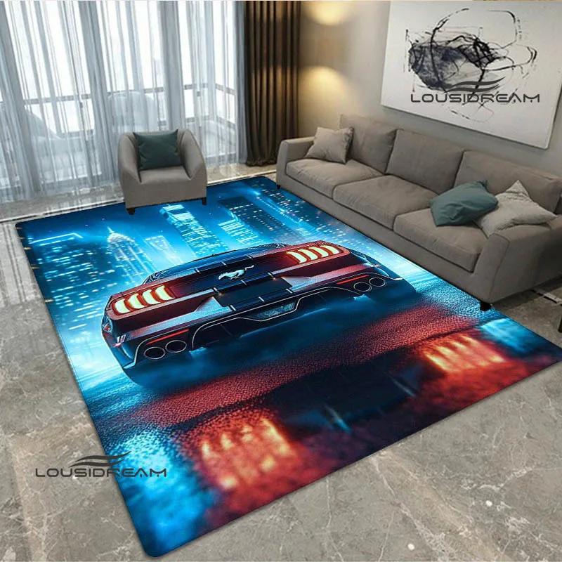 3D M-Mustang car logo printed carpet kitchen mats Non -slip carpet outdoor carpets area rug bedroom decor birthday gift