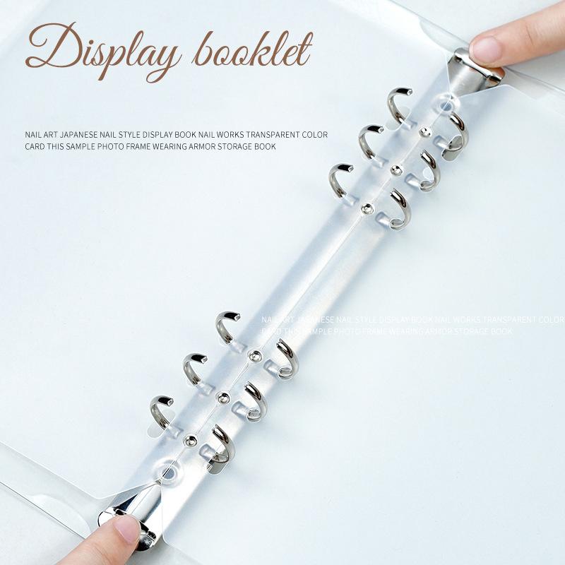 Nail Art Collection Album Nail Storage Clip Nail Display Board Minimalist Album Nail Storage Booklet With 4 Loose Pages