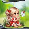 Bright Playful And Green Fairy Acrylic Car Accessory Offering Fun And Decor Stylish