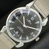 HAND-WINDING VINTAGE SWISS MENS REFURBISHED BLACK COLOR DIAL WATCH A700864-5 R205a-a700864