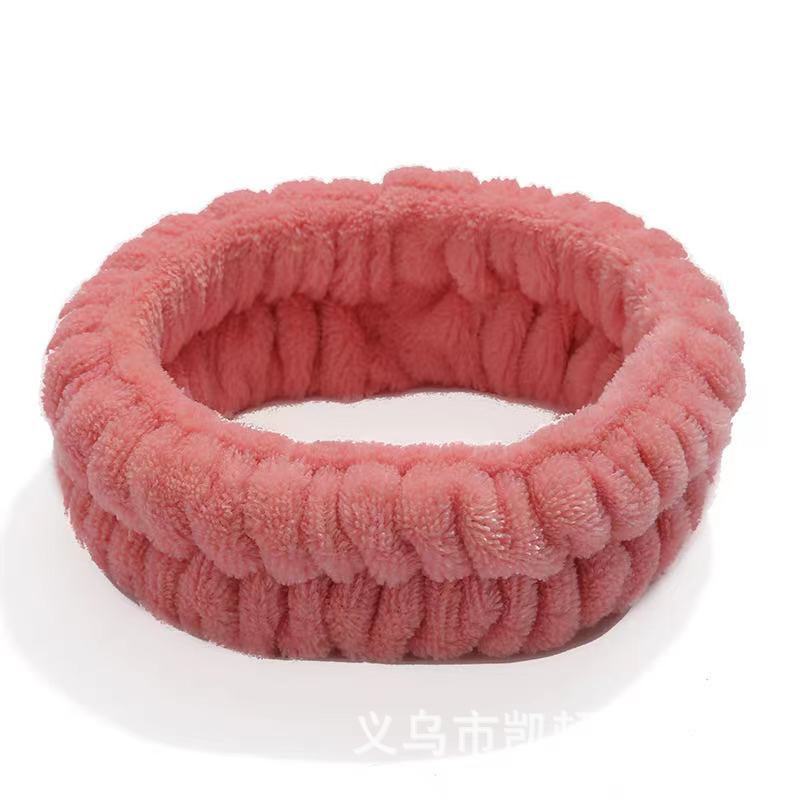Korean Version Solid Color Light Version Thickened Face Wash Hair Band Self-adhesive DIY