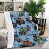 Monster Truck Blanket for Boys Car Throw Blankets Blue Soft Flannel Fleece Blanket for Kids Baby New Born Lightweight  grinch
