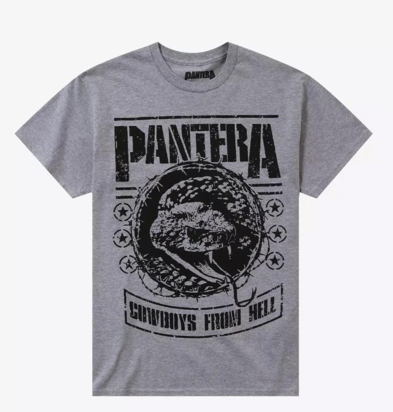 Official PANTERA Cowboys From Hell Gray Snake T-Shirt LARGE NEW WITH TAGS M