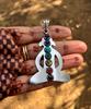7 Chakra, Seven Chakra Natural Gemstone Pendant, Healing Pendant, Yoga Pendant, Free Ship