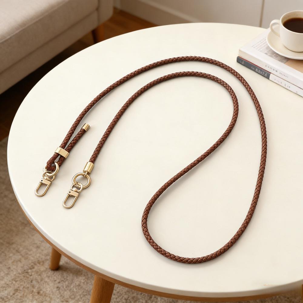 Verstellbarer geflochtener Leder-Umhängegurt & Schlüsselanhänger-Anhänger für Handy-Lanyard