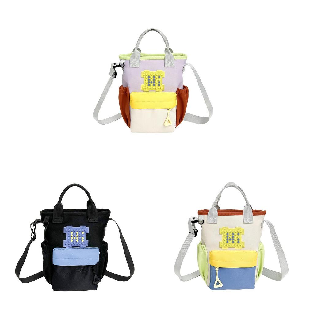 Street Style Nylon Water Bottle Bag With Multiple Pockets For Daily Use
