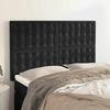 vidaXL Headboard Black 144x5x118/128 Cm Velvet