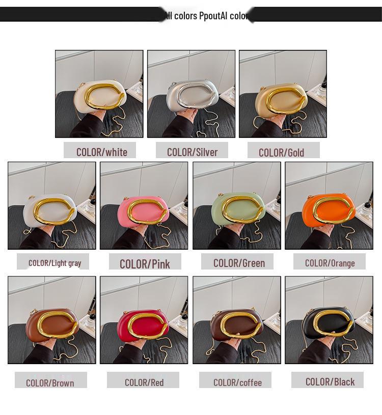 Elegante Borsa da Sera da Donna a Mano e a Tracolla con Catena - Stile Europeo e Americano