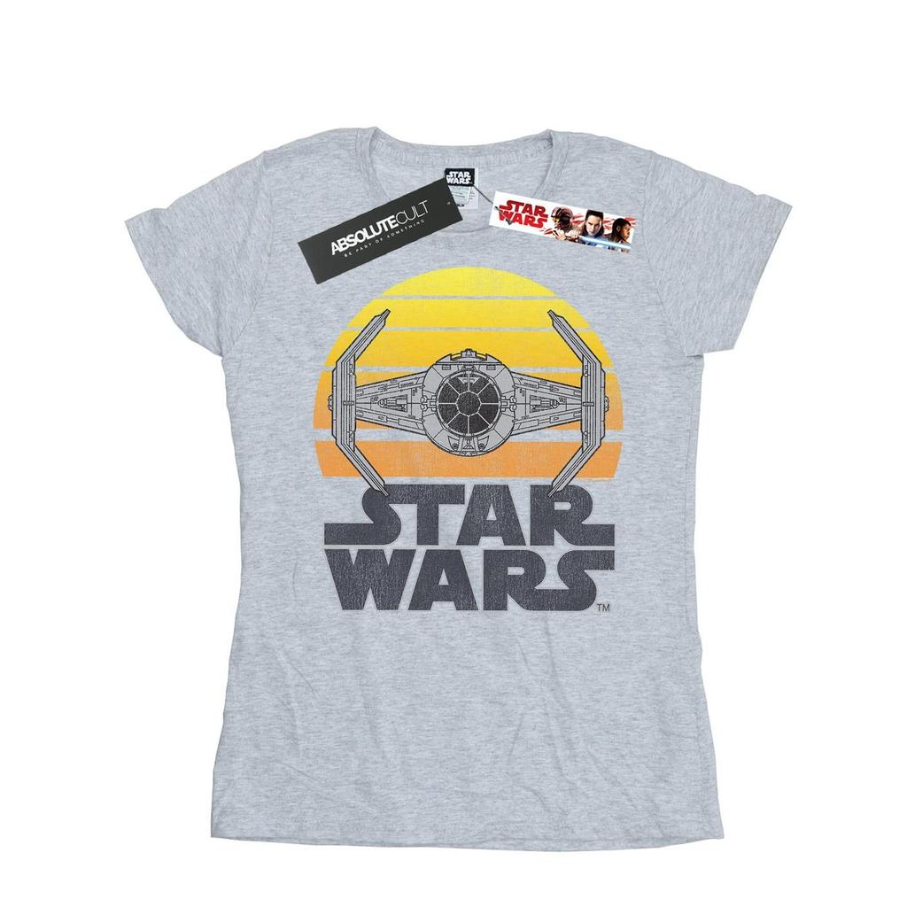 STAR WARS Womens/Ladies Sunset TIE Fighter Cotton T-Shirt