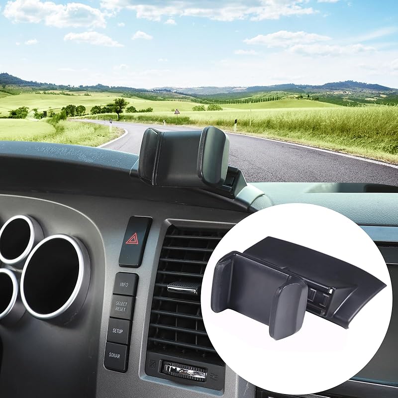 HAPPYHORSE Car Phone Mount Compatible with Toyot@ Tundra/Sequoia 2007-2013 Central Control Navigation Cell Phone Holder Dash Clip Dash Panel Mobile