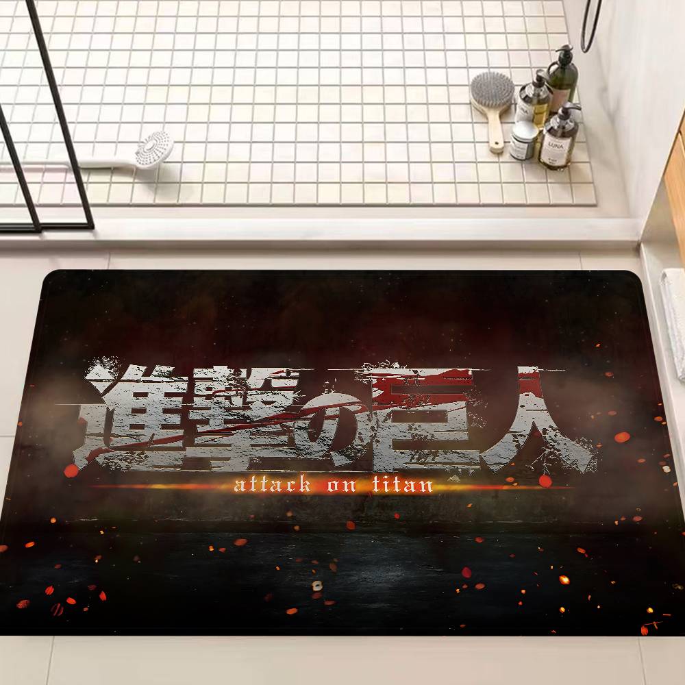 A-Attack On Titan Entrance Door Mat Nordic Style Home Doormat Bathroom-Toilet Mats Bedroom Hotel Decor Mat