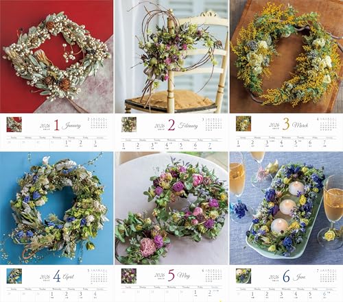 2026 Calendar: Natural Dried Flowers To Brighten Your Life (Monthly/Wall Hanging/Flowers) (Yamakei Calendar 2026)