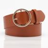 Women's Belt, Round Buckle Casual Simple and Versatile Women's Jeans Accessories Belt, Women's