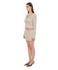 TOOMUCHTAX Floral Motif Layered Skirt Beige