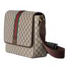 Gucci Ophidia Magnetic Closure Flap Adjustable Shoulder Strap Canvas And Leather Large Crossbody Bag Men bags Beige Ebony 792119-FACJQ-9741
