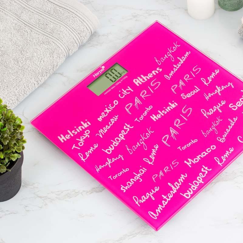 Extra schlanke Personenwaage HWS50 Rose Harper