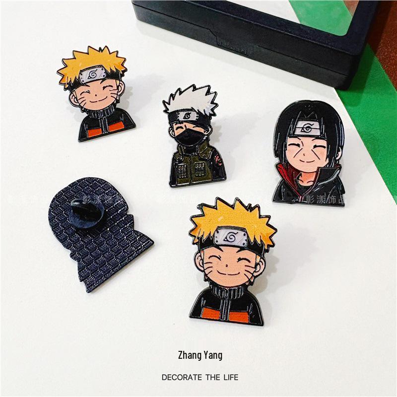 Creative Metal Naruto Anime Brooch Badge - Cartoon Ornament for Clothing