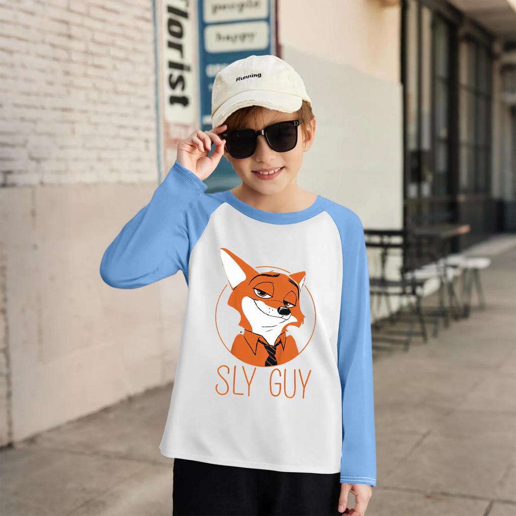 Children's Fashionable And Comfortable Round Neck Printed Loose Long-sleeved Top