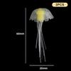 3Pcs Artificial Glowing Fluorescent Jellyfish Aquarium Decoration Fish Tank Underwater Plant Marine Aquatic Landscape Ornament