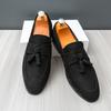 Fashion New Designer Men's Brown Pointed Tassels Suede Leather Casual Shoes Wedding Dress Homecoming Footwear Zapatos Hombre