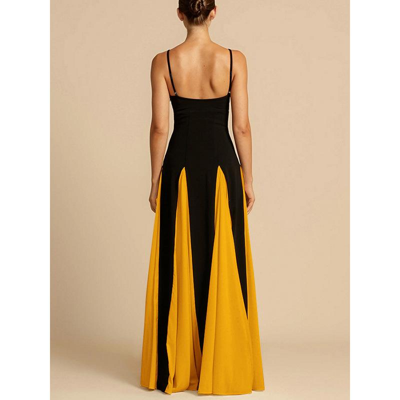 Elegantní módní trendy noční klub off-the-rameno šití velké sukně šňůrky šaty pro ženy večerní šaty