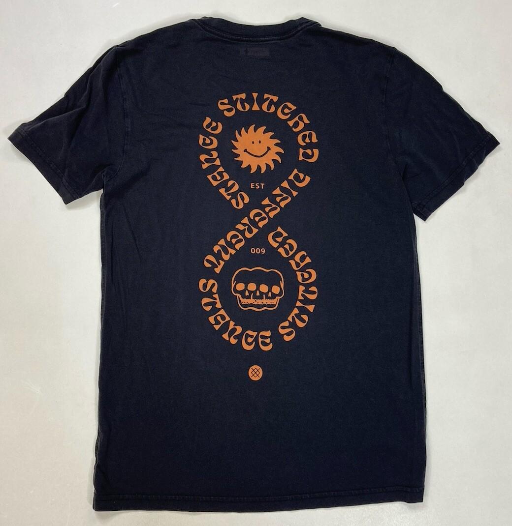 Stance Stitched Different Skull Graphic T-shirt Men Small Black Short Sleeve S