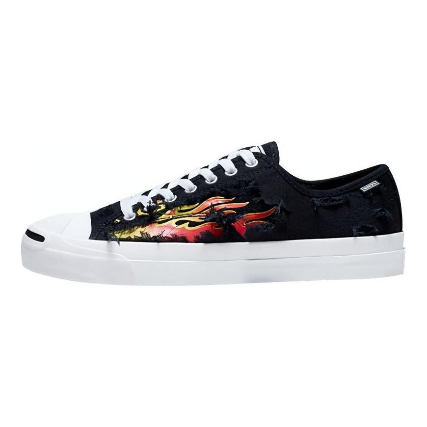 Converse Jack Purcell Pro Open Smile Tearable Upper Rip Scratch Low Top Casual Canvas Shoes Unisex Black & White