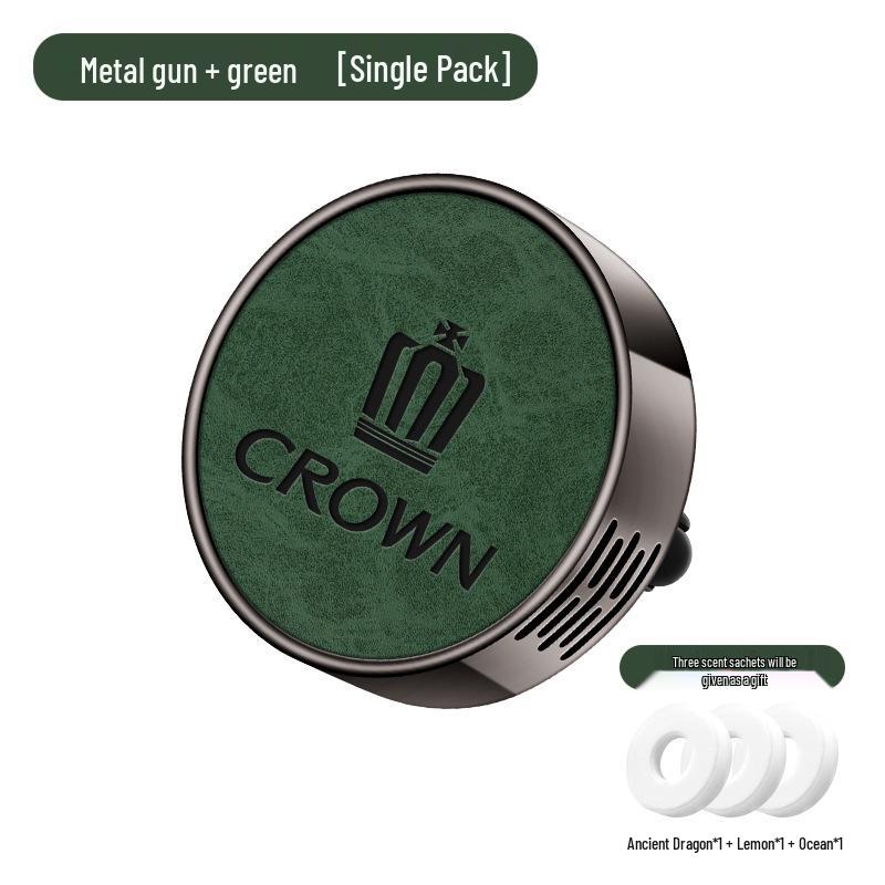 Car Air Vent Aroma Diffuser: Crown Design Perfume Ornament for Interior Modification