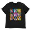 Alan Partridge Warhol Inspired Pop Art 3x3 T-Shirt Cute Tops Gifts for Boyfriend Custom Shirt Funny Gifts Black T Shirts for Men