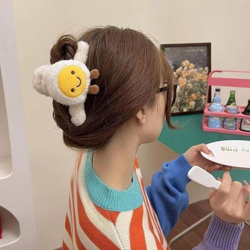 Plush Puppy Hair Clips Women Korean  Simple Hairpin Elegant Girls Shark Clip Hair Accessories