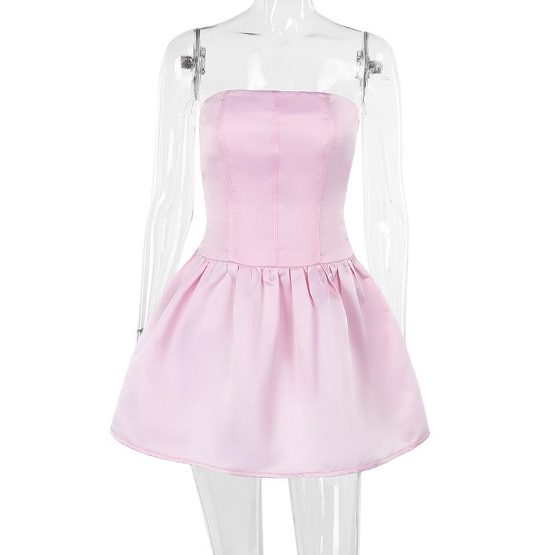 

Осеннее женское платье в стиле светской львицы, сексуальное, облегающее, атласное, без бретелек, А-образное платье