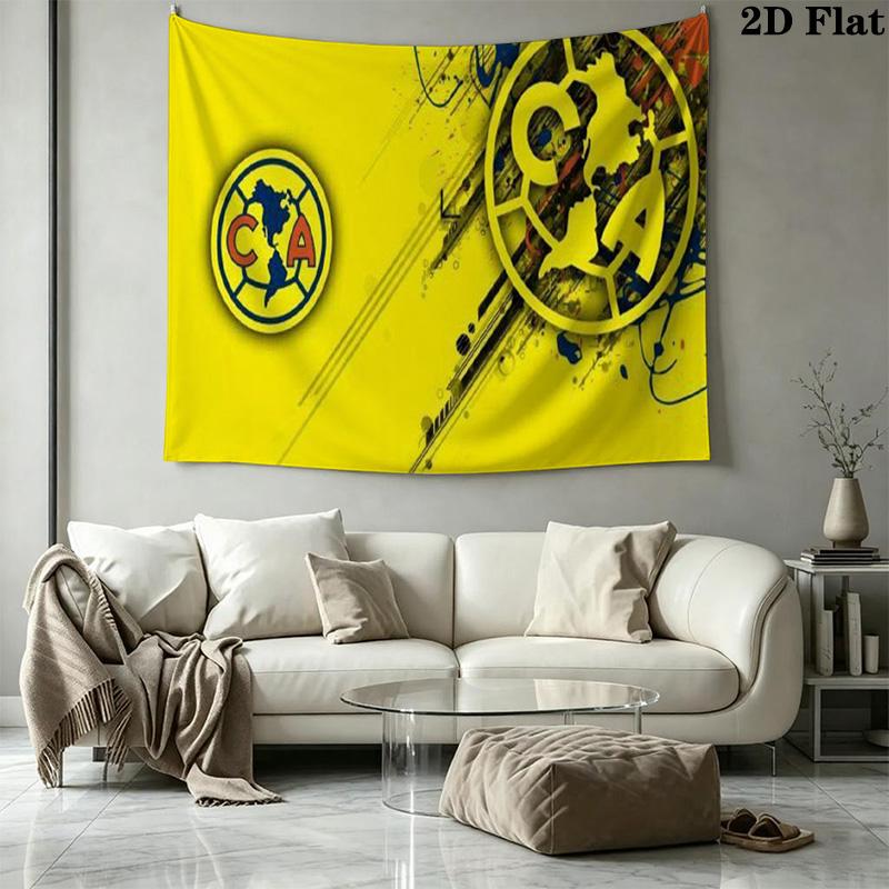 Club America Wall Tapestry Aesthetic Wall Hanging Printed Fabric Blanket Decorative Tapestries for Bedroom Living Room Home Decor