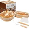 Natural Rattan Bread Proofing Baskets Set - Round & Oval Fermentation Tools