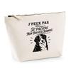 Toiletry Bag - PLANETEE - I Can't I Prefer My Bernese Mountain Dog - Beige - 100% Cotton - 3 L