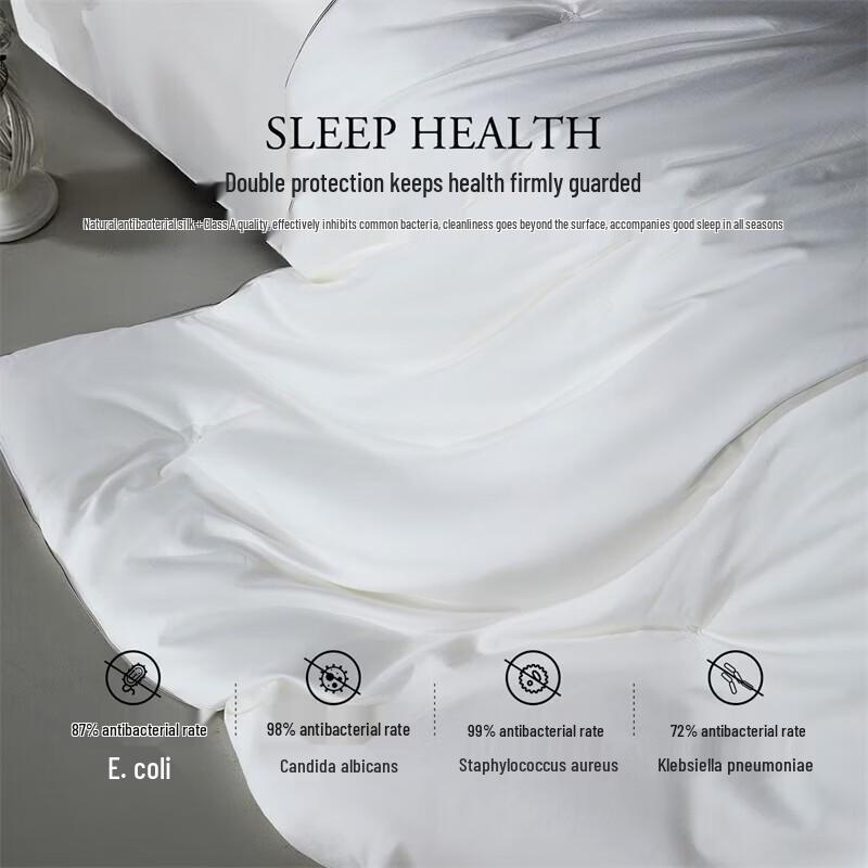 Mercury Home Textiles Luxurious Long-Staple Cotton Sateen Mulberry Silk Four-Season Duvet