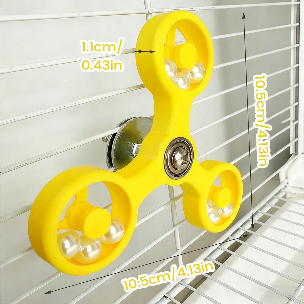 

Bird Toys for Parakeets Interactive Bird Enrichment Activity Parrot Toys Spinner Wheel for Chewing Entertainment Boredom Relief