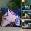 Scaramouche and Wanderer Game Pillow Case Anti-dustmite Pillowcase Invisible Zipper Silky Short Plush Sofa Cushion Cover