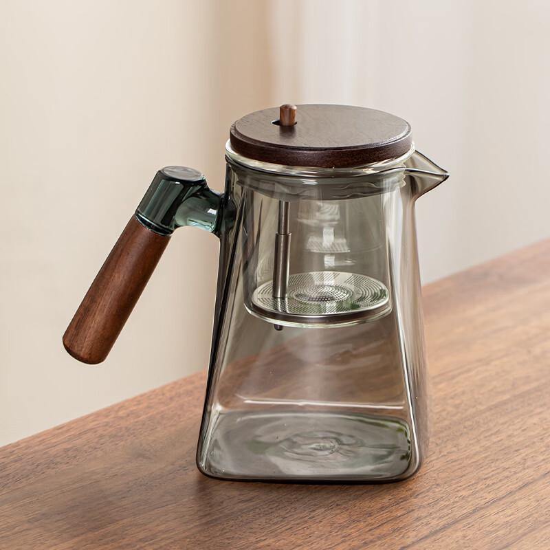 Ba Qian Hang Smoke Grey Glass Infuser Teapot