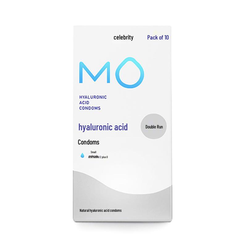 Ultra Thin Ribbed & Lubricated Condoms with Hyaluronic Acid - 10 Pack Adult Sex Toy