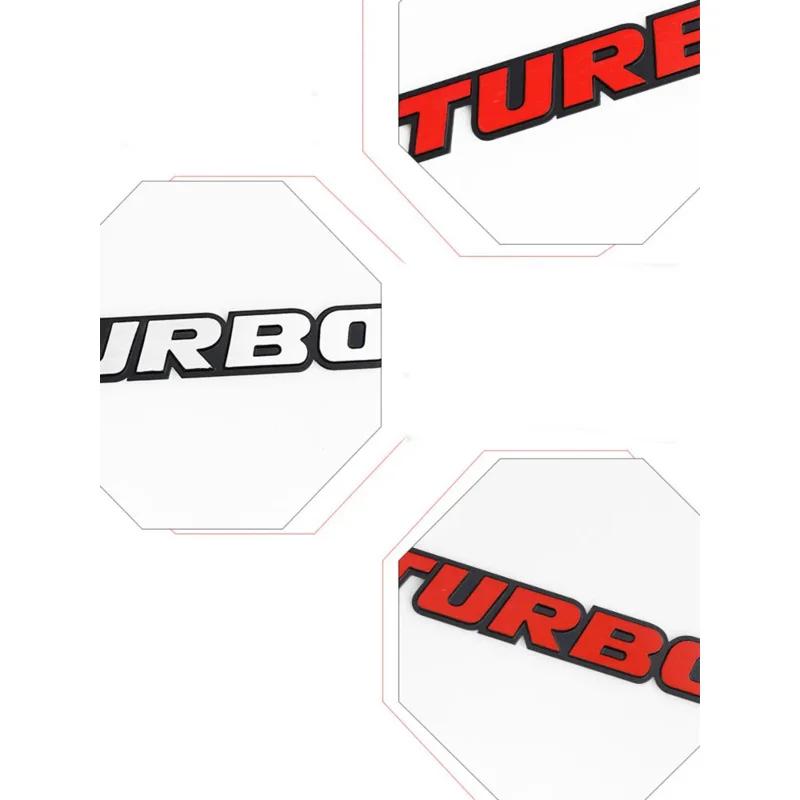 1 ks Styling auta Modifikované univerzální příslušenství 3D hliníková slitina Styl TURBO Dekorativní znak na karoserii Samolepka Znak