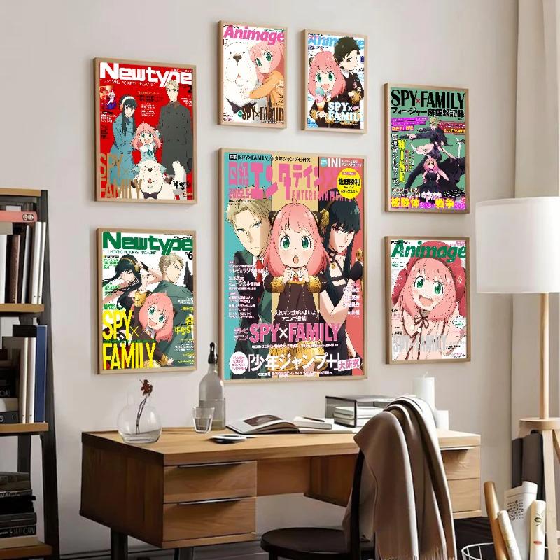 Anime Spy X Family Anya Selbstklebendes Kunstposter Weißpapierdrucke Poster Kunstwerk Heimdeko