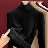 Silk warm fleece heating and thermal underwear women's inner top fleece thickened turtleneck autumn clothes containing wool bottoming shirt winter